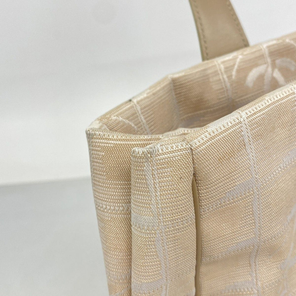 Chanel Tote New Travel Nylon Beige Champagne Gold — view 7