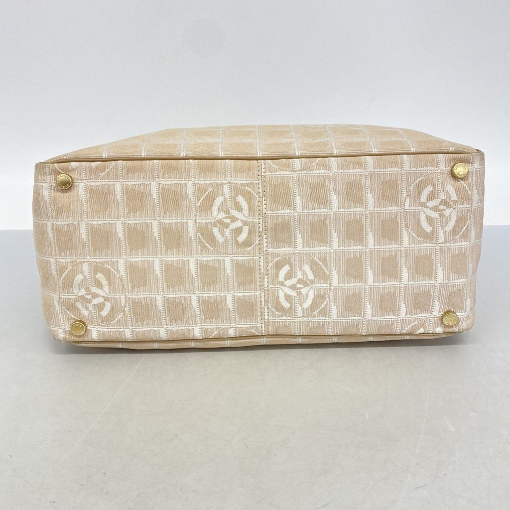 Chanel Tote New Travel Nylon Beige Champagne Gold — view 3