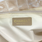 Chanel Tote New Travel Nylon Beige Champagne Gold — view 5