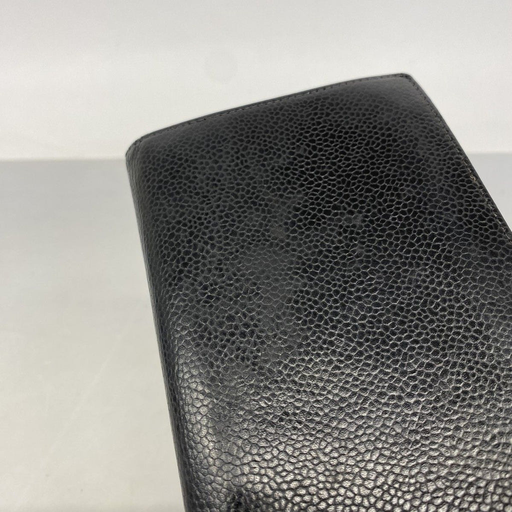 Chanel Wallet Caviar Leather Black Gold — view 9