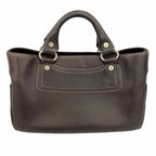 Celine Handbag Boogie Bag Leather Brown Silver