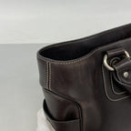 Celine Handbag Boogie Bag Leather Brown Silver — view 8