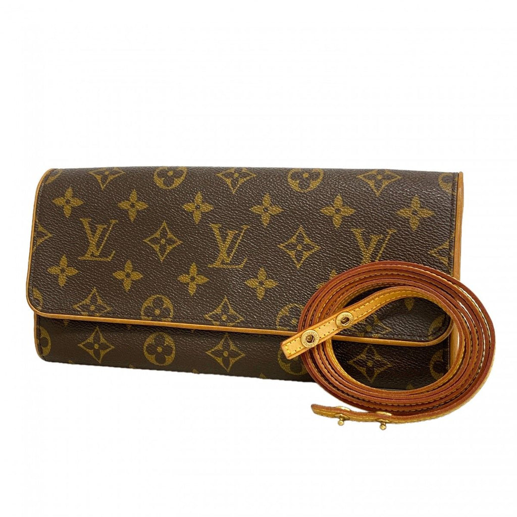 Louis Vuitton Shoulder Bag Monogram Pochette Twin GM Brown