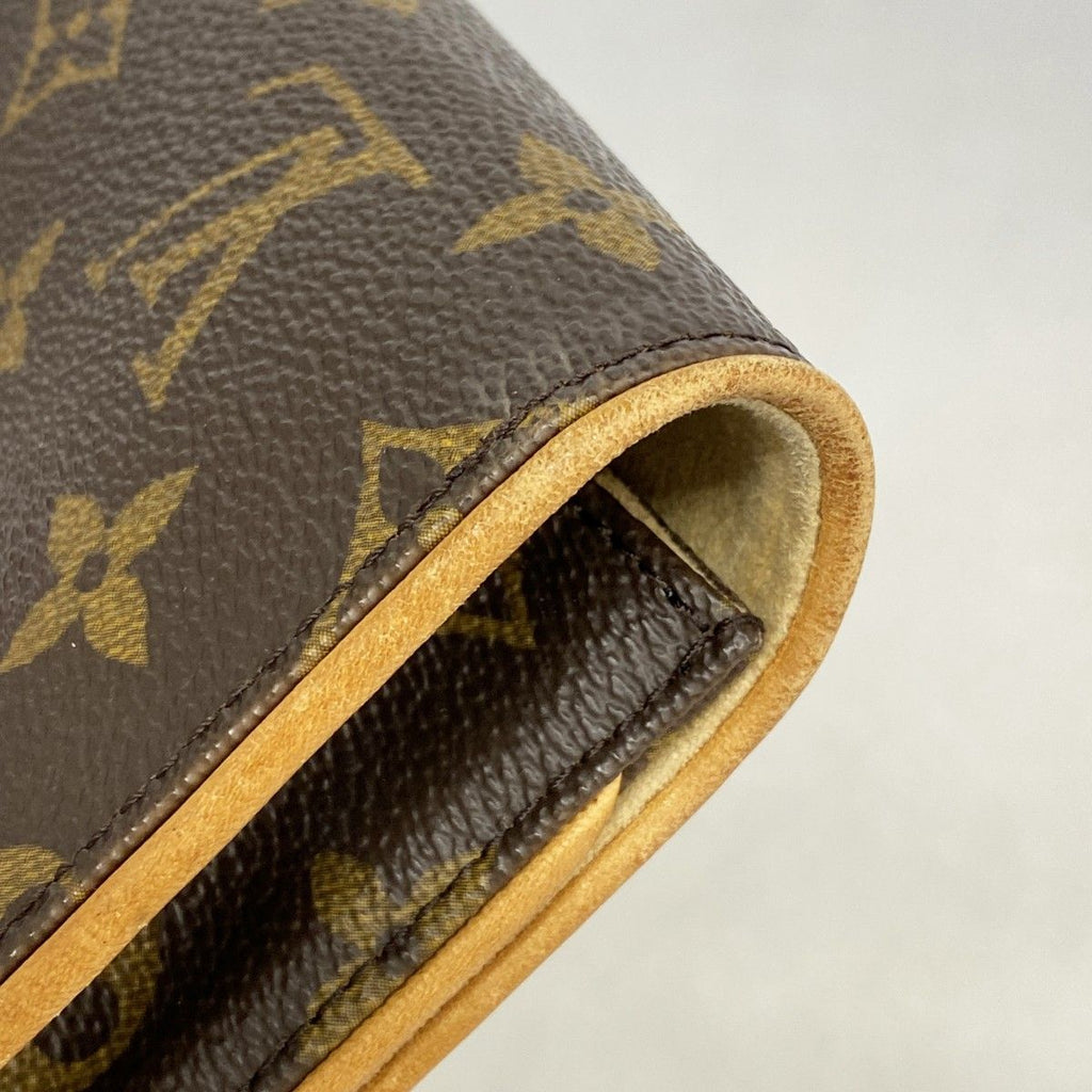 Louis Vuitton Shoulder Bag Monogram Pochette Twin GM Brown — view 7