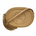 Gucci Shoulder Bag Soho Leather Beige Champagne Gold