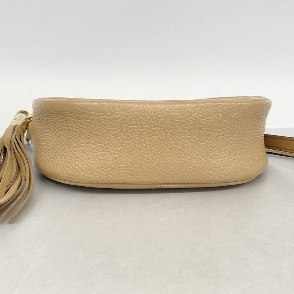 Gucci Shoulder Bag Soho Leather Beige Champagne Gold — view 3