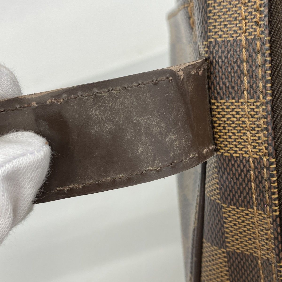 Louis Vuitton Shoulder Bag Damier Olaf PM Brown Ebene — view 9