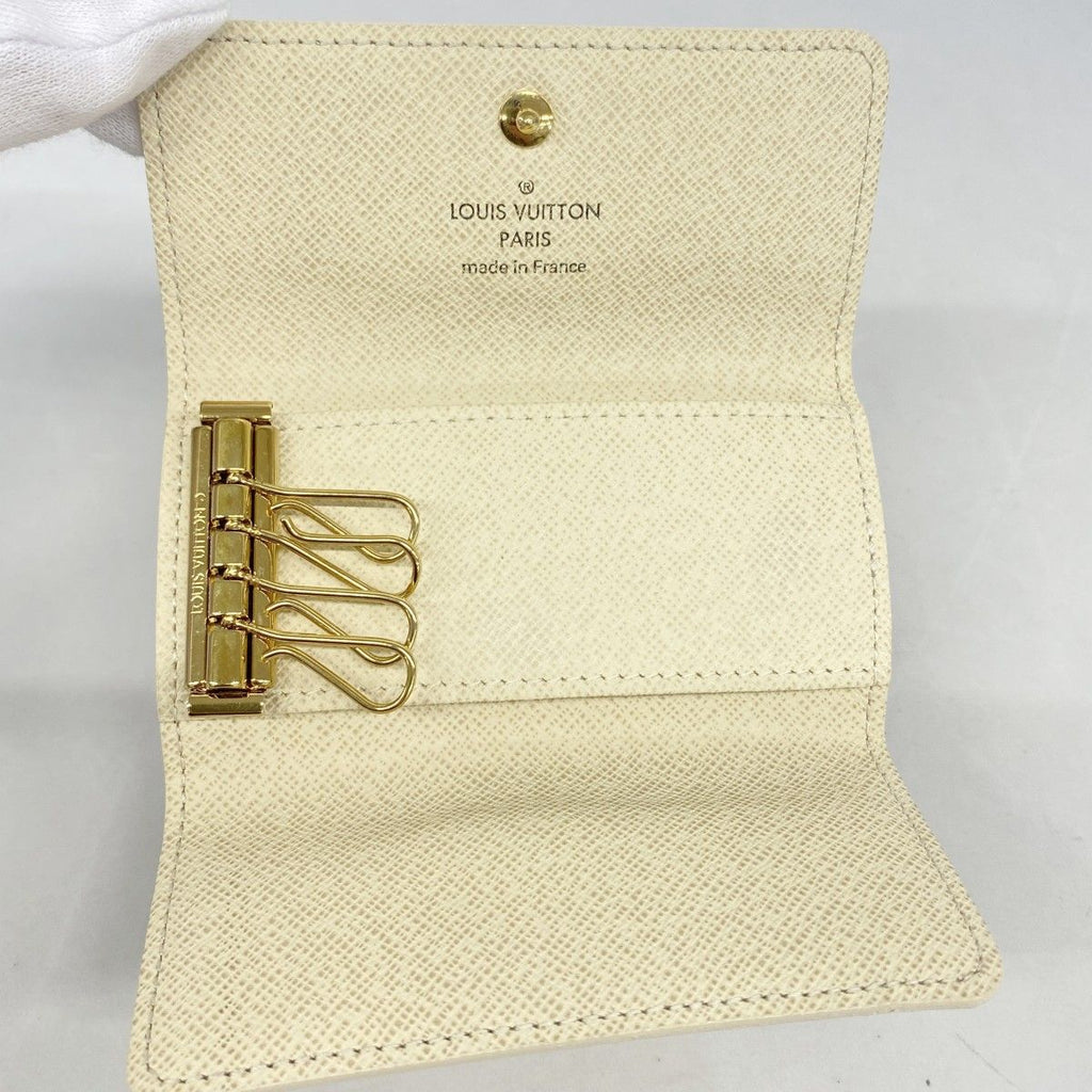 Louis Vuitton Key Case Damier Azur Multicles 4 White Key Holder — view 3