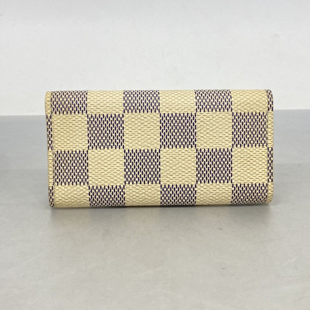 Louis Vuitton Key Case Damier Azur Multicles 4 White Key Holder — view 7