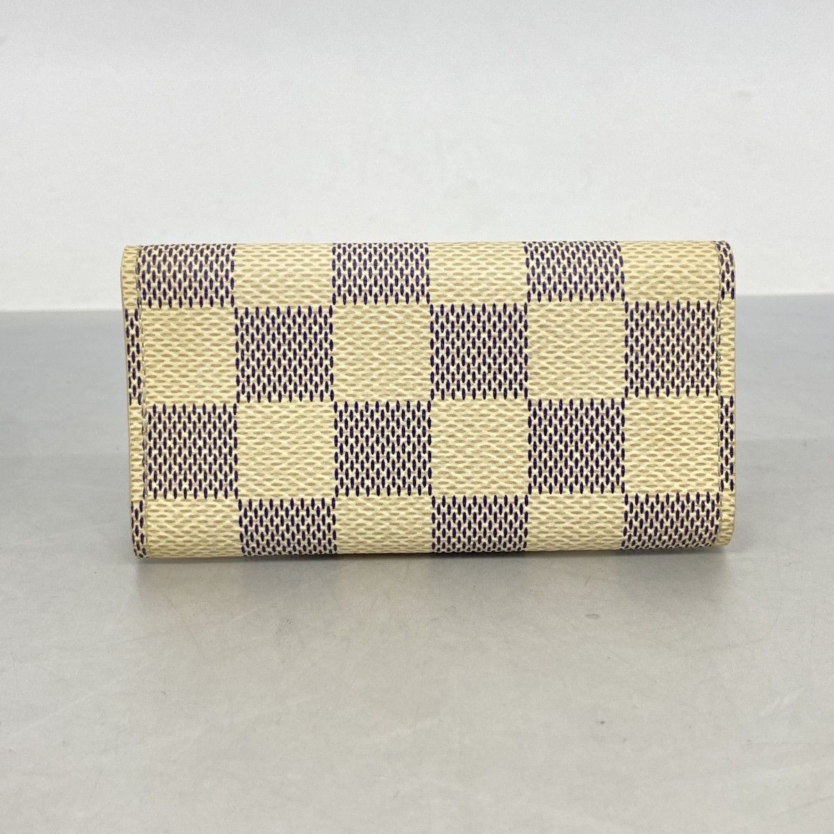 Louis Vuitton Key Case Damier Azur Multicles 4 White Key Holder — view 7