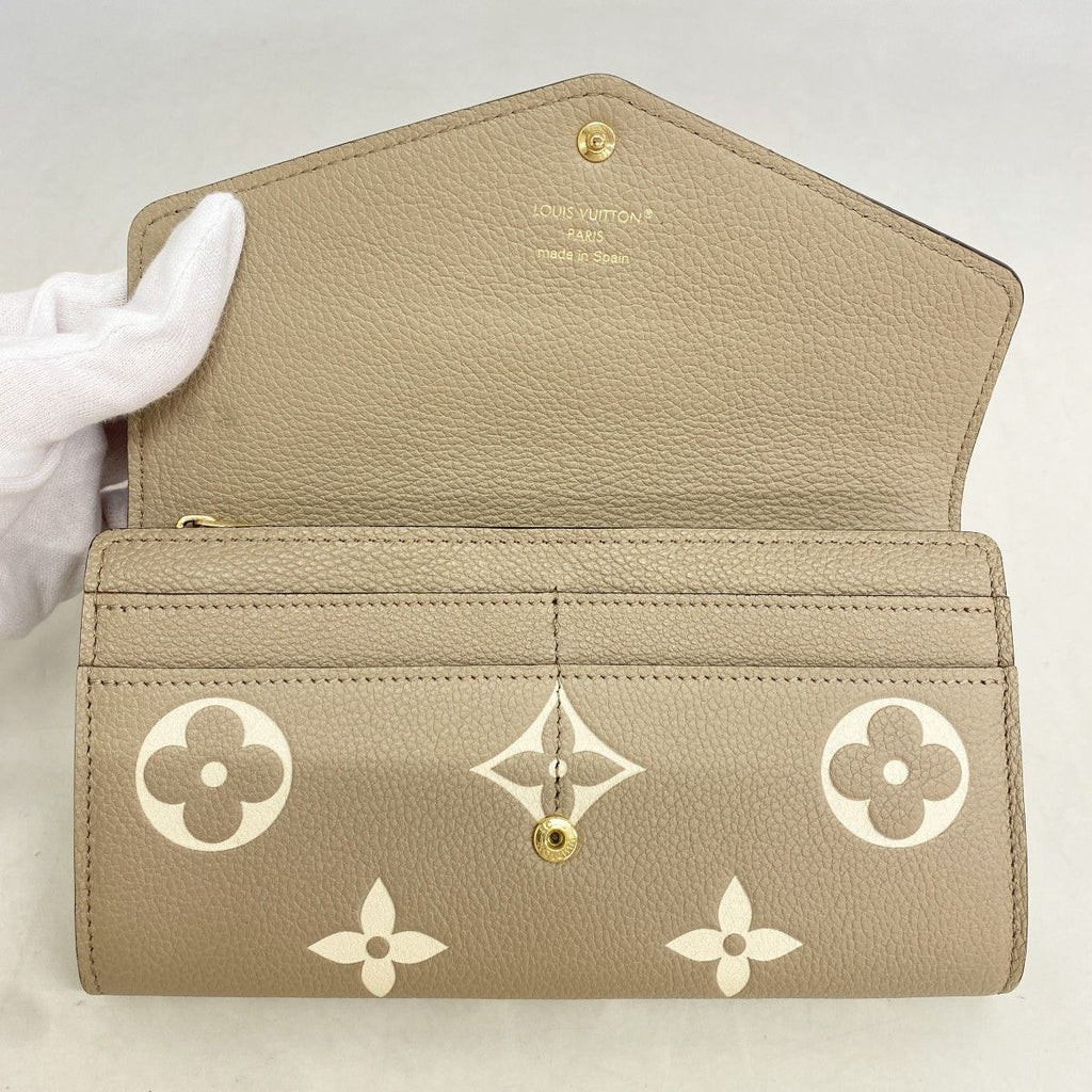 Louis Vuitton Wallet Monogram Empreinte Bicolor Portefeuille Sarah NM Tourterell — view 7