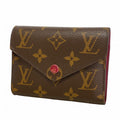 Louis Vuitton Trifold Wallet Monogram Portefeuille Victorine Brown Fuchsia