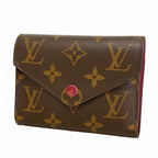 Louis Vuitton Trifold Wallet Monogram Portefeuille Victorine Brown Fuchsia