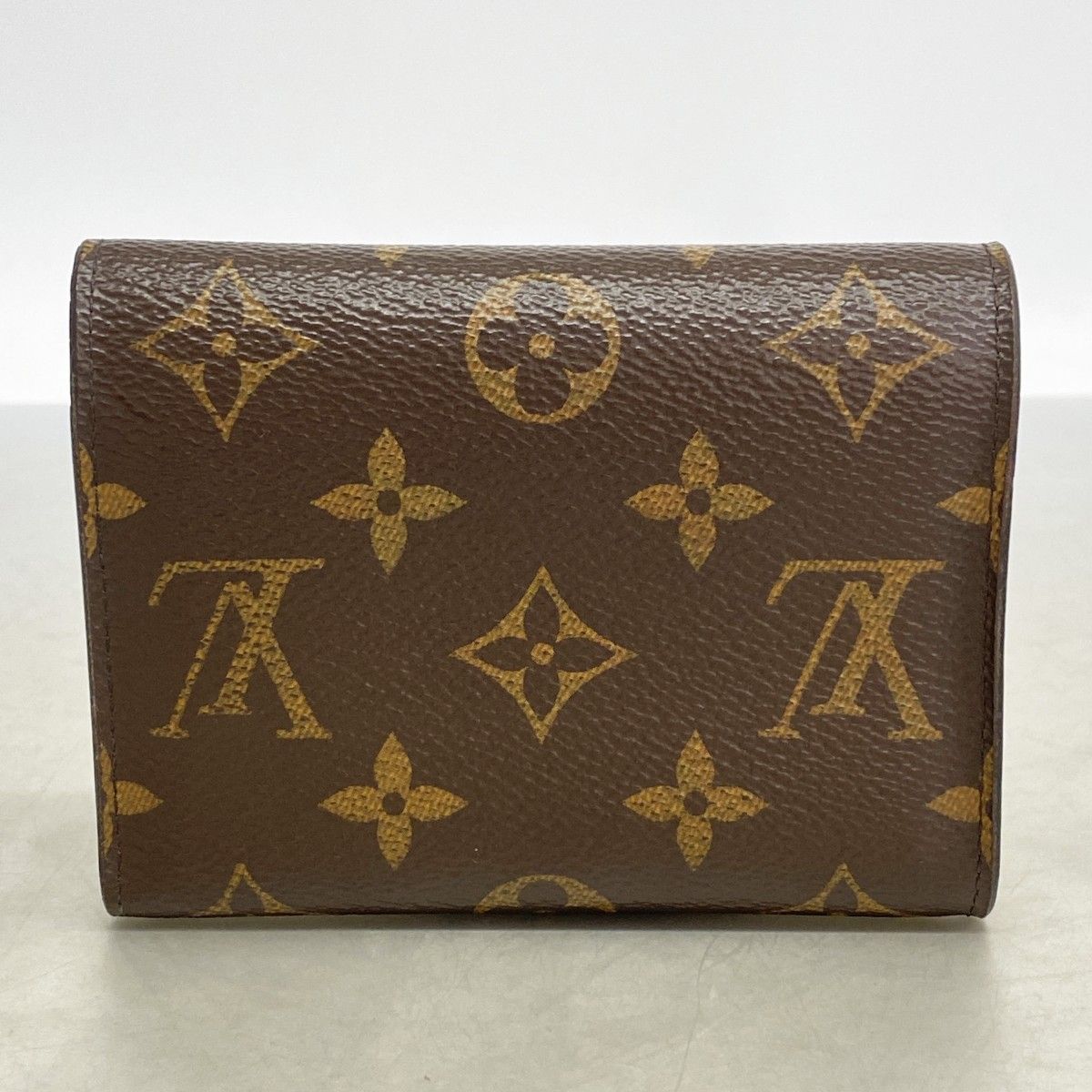 Louis Vuitton Trifold Wallet Monogram Portefeuille Victorine Brown Fuchsia — view 8