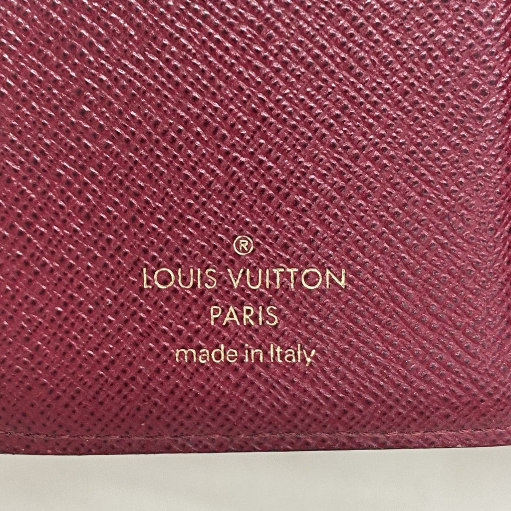Louis Vuitton Trifold Wallet Monogram Portefeuille Victorine Brown Fuchsia — view 4