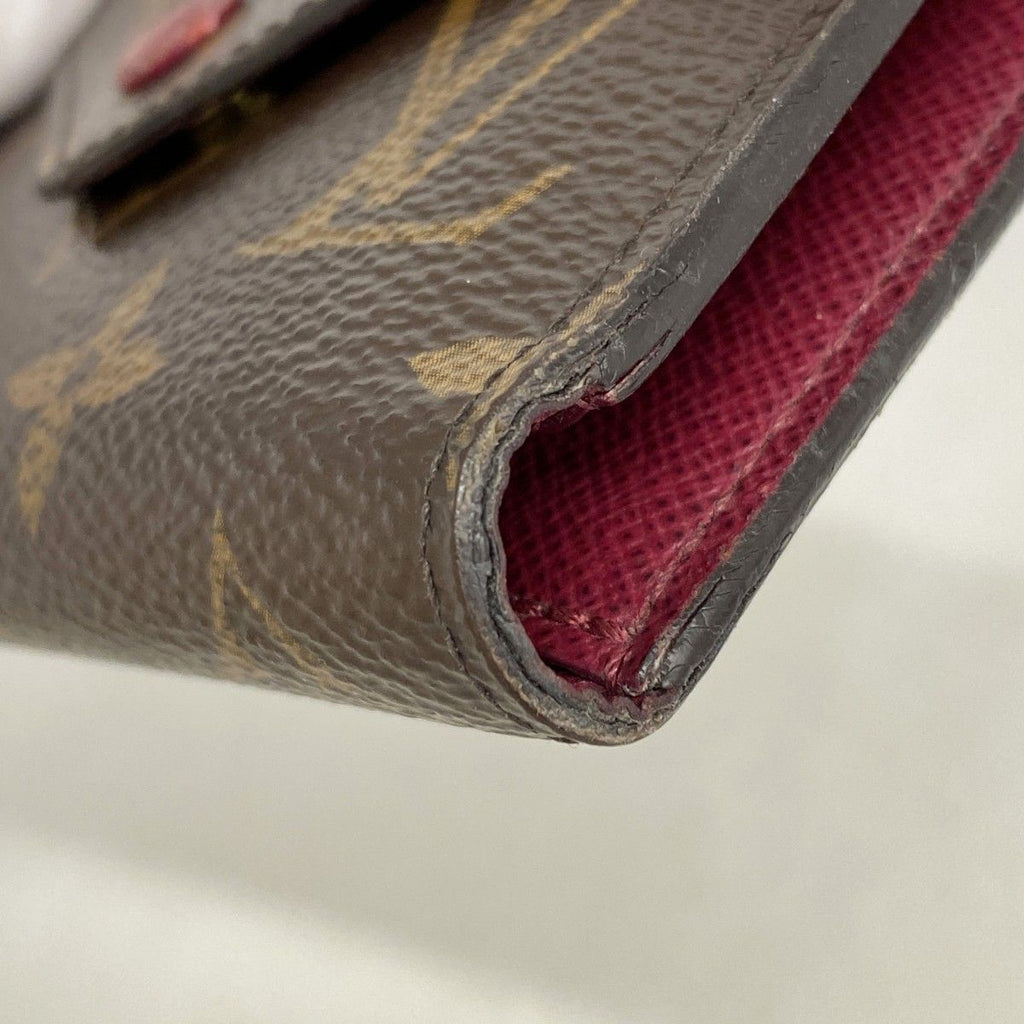 Louis Vuitton Trifold Wallet Monogram Portefeuille Victorine Brown Fuchsia — view 6