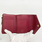 Louis Vuitton Trifold Wallet Monogram Portefeuille Victorine Brown Fuchsia — view 3