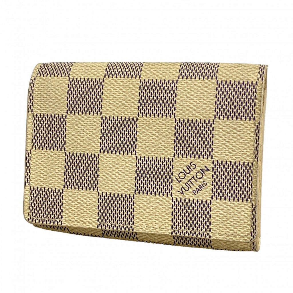 Louis Vuitton Card Case Damier Azur Envelope Business Holder White