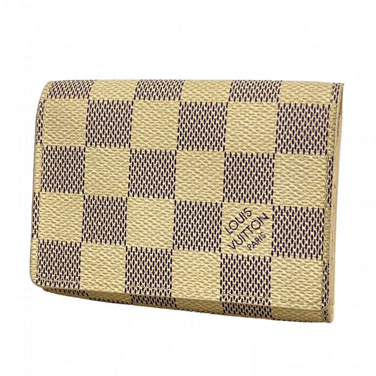 Louis Vuitton Card Case Damier Azur Envelope Business Holder White
