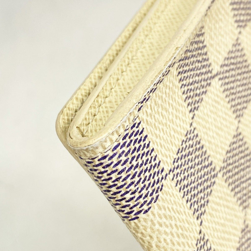 Louis Vuitton Card Case Damier Azur Envelope Business Holder White — view 7