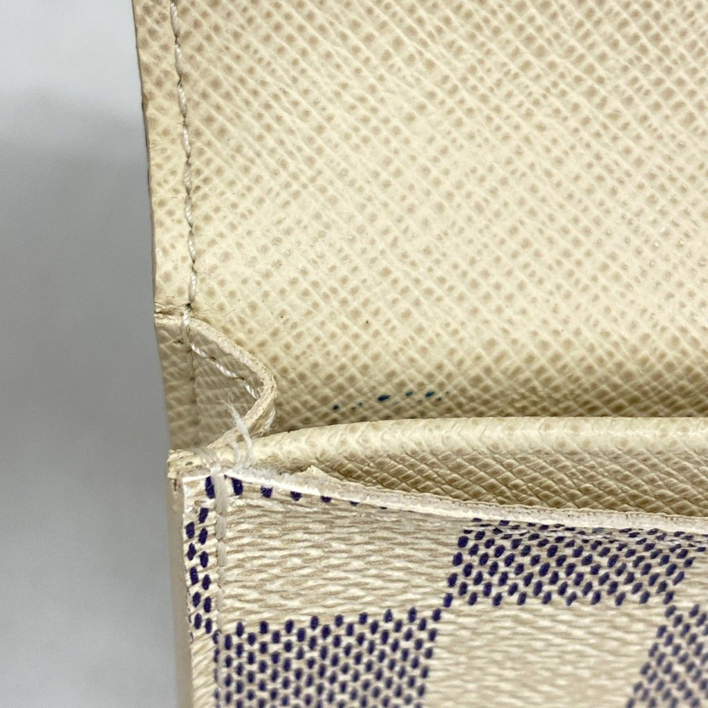 Louis Vuitton Card Case Damier Azur Envelope Business Holder White — view 9