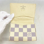 Louis Vuitton Card Case Damier Azur Envelope Business Holder White — view 8