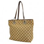 Gucci Tote GG Canvas Brown Silver
