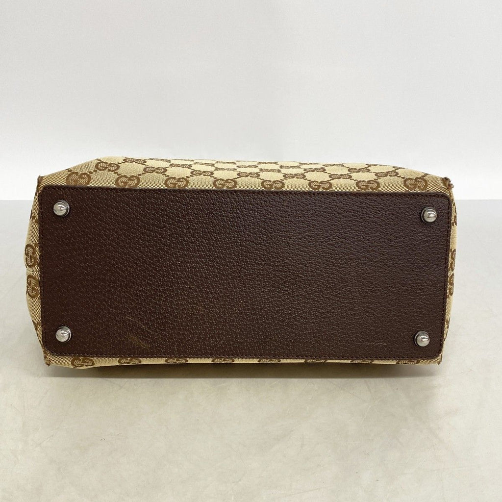 Gucci Tote GG Canvas Brown Silver — view 3