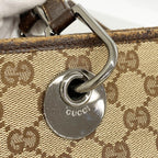 Gucci Tote GG Canvas Brown Silver — view 9