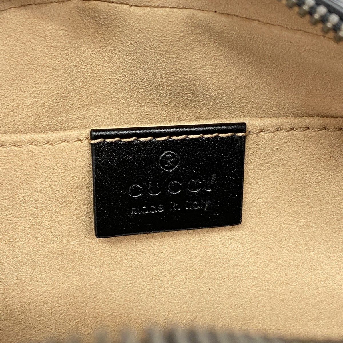 Gucci Shoulder Bag GG Marmont Leather Black Gold — view 5