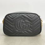 Gucci Shoulder Bag GG Marmont Leather Black Gold — view 7