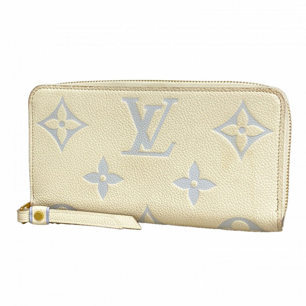 Louis Vuitton Wallet Monogram Empreinte Bicolor Zippy Latte White Candy Blue