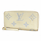 Louis Vuitton Wallet Monogram Empreinte Bicolor Zippy Latte White Candy Blue