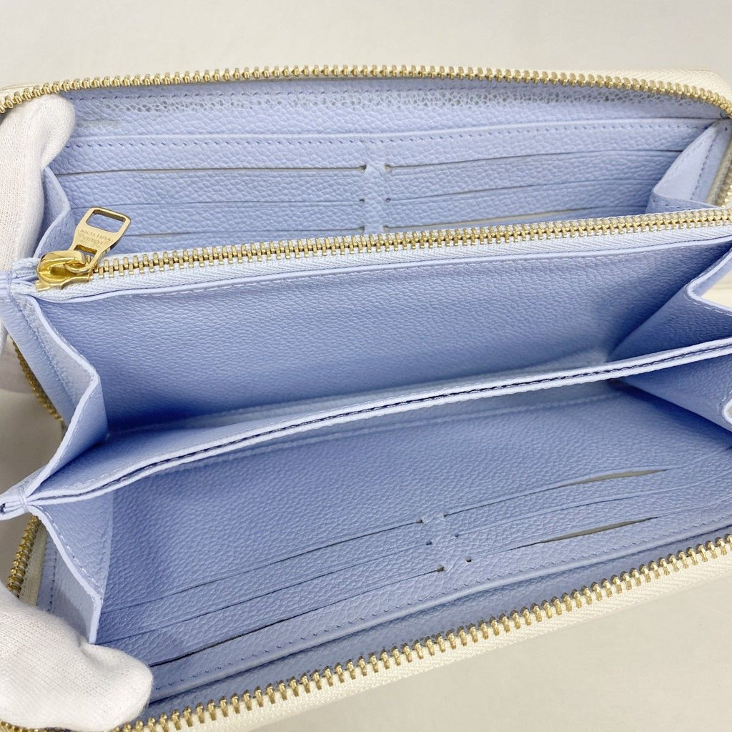 Louis Vuitton Wallet Monogram Empreinte Bicolor Zippy Latte White Candy Blue — view 3