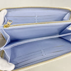 Louis Vuitton Wallet Monogram Empreinte Bicolor Zippy Latte White Candy Blue — view 3