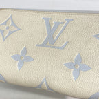 Louis Vuitton Wallet Monogram Empreinte Bicolor Zippy Latte White Candy Blue — view 7