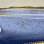 Louis Vuitton Wallet Monogram Empreinte Bicolor Zippy Latte White Candy Blue — view 4