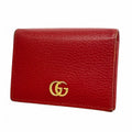 Gucci Wallet GG Marmont Leather Red Gold