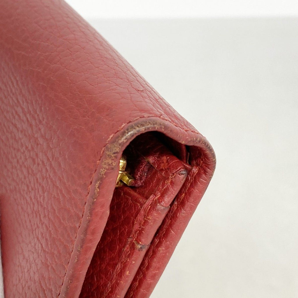 Gucci Wallet GG Marmont Leather Red Gold — view 6