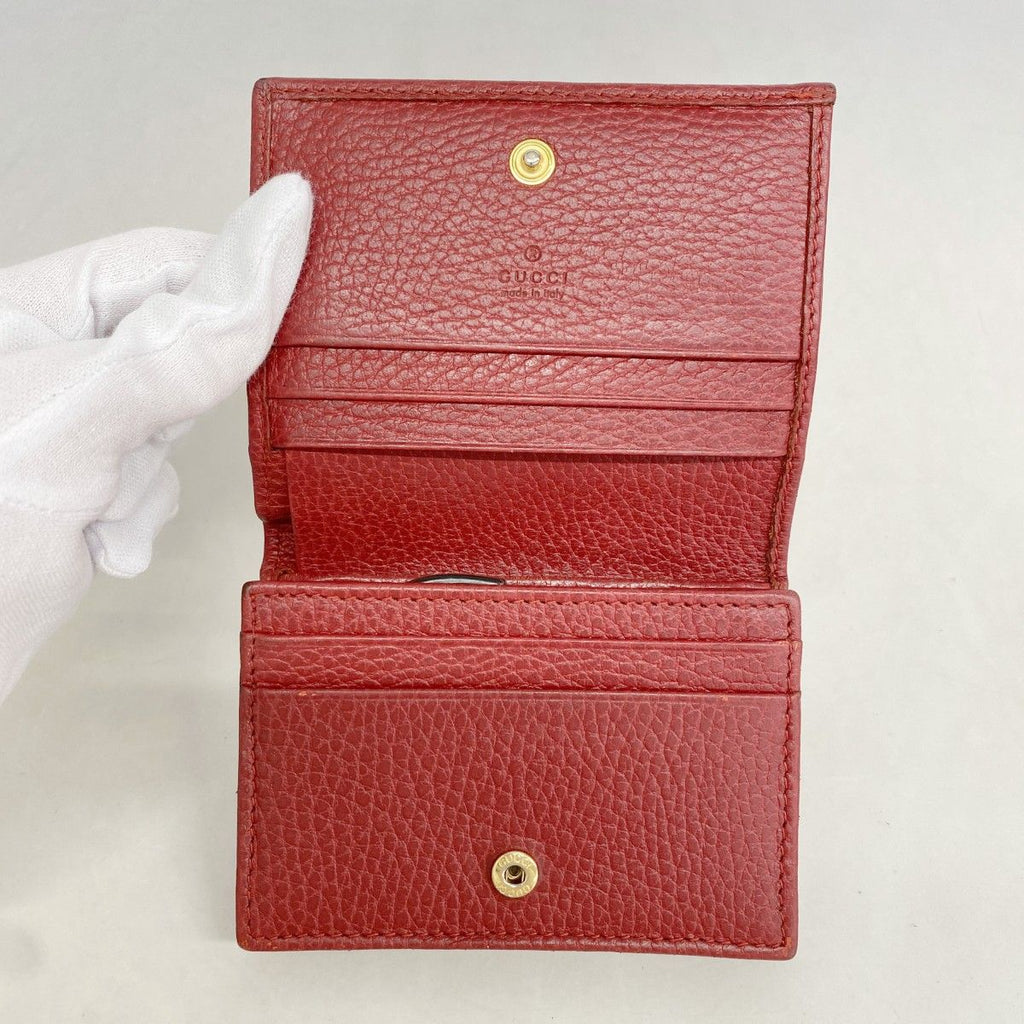 Gucci Wallet GG Marmont Leather Red Gold — view 3