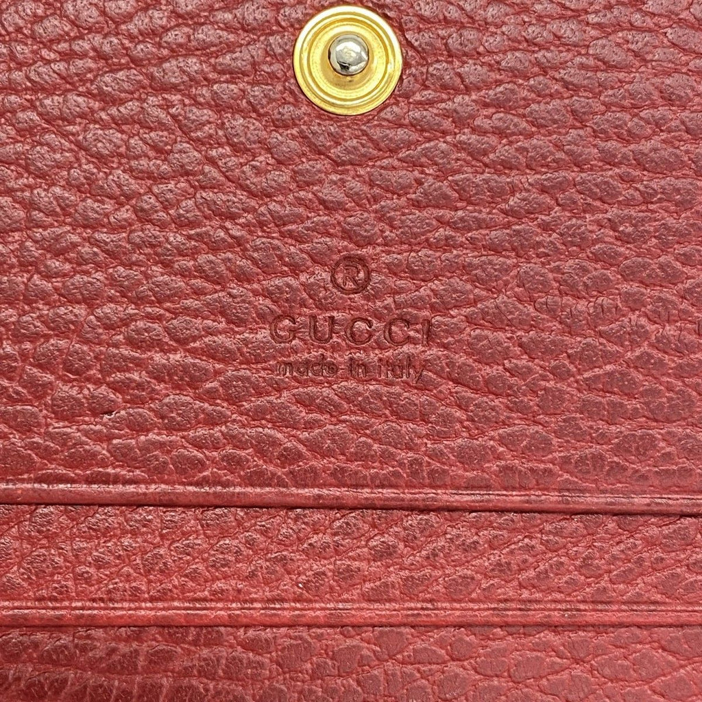 Gucci Wallet GG Marmont Leather Red Gold — view 4