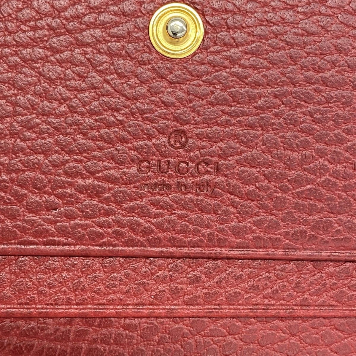 Gucci Wallet GG Marmont Leather Red Gold — view 4