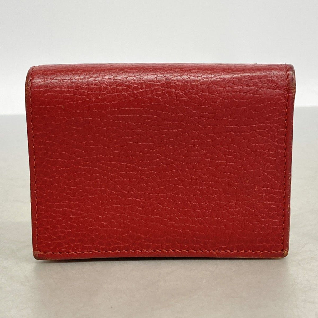 Gucci Wallet GG Marmont Leather Red Gold — view 8