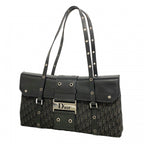 Dior Shoulder Bag Street Chic Canvas Black Silver