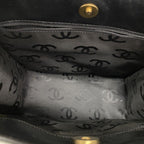 Chanel Handbag Camellia Patent Leather Black Gold — view 4