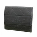 Chanel Wallet Quilted Lambskin Black Silver