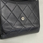 Chanel Wallet Quilted Lambskin Black Silver — view 6