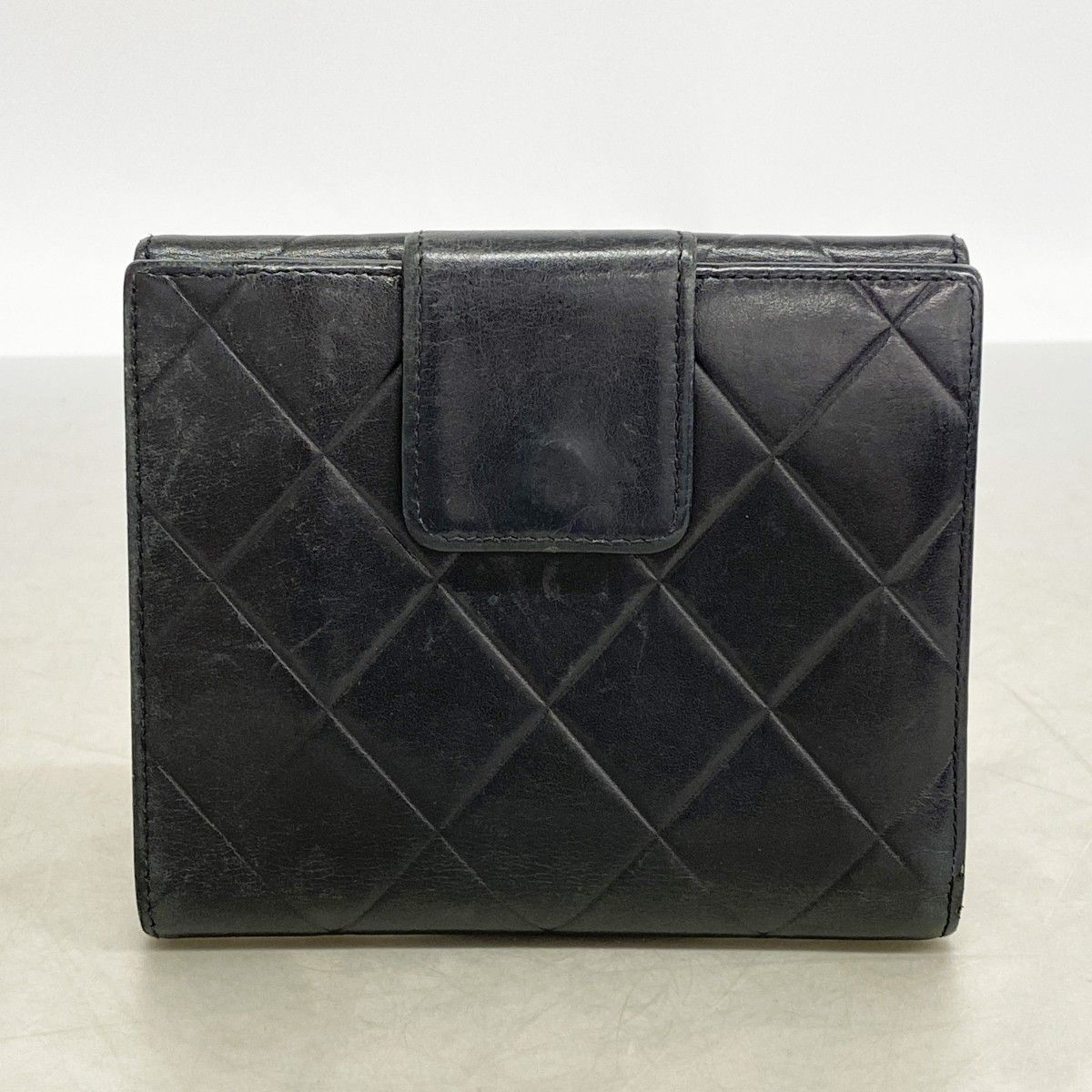 Chanel Wallet Quilted Lambskin Black Silver — view 9