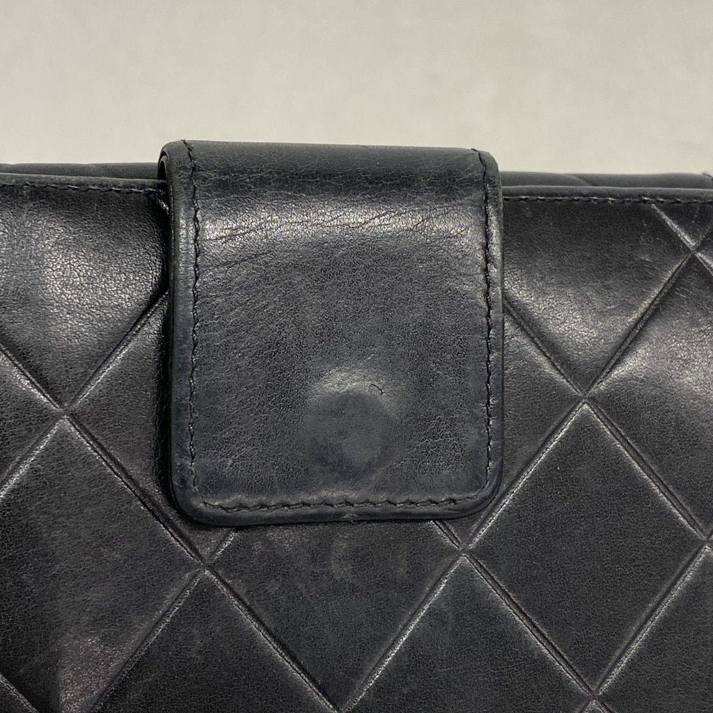 Chanel Wallet Quilted Lambskin Black Silver — view 8