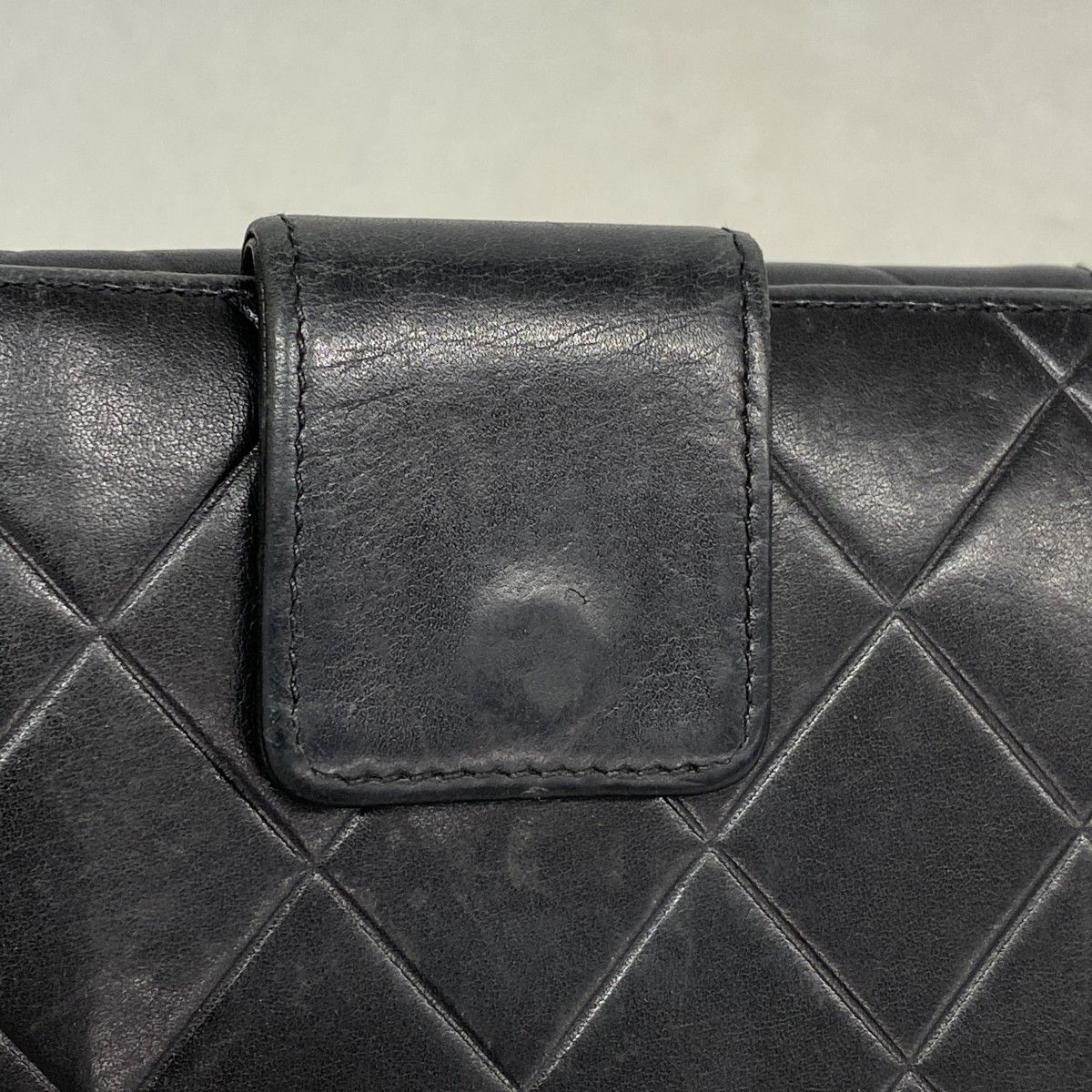 Chanel Wallet Quilted Lambskin Black Silver — view 8